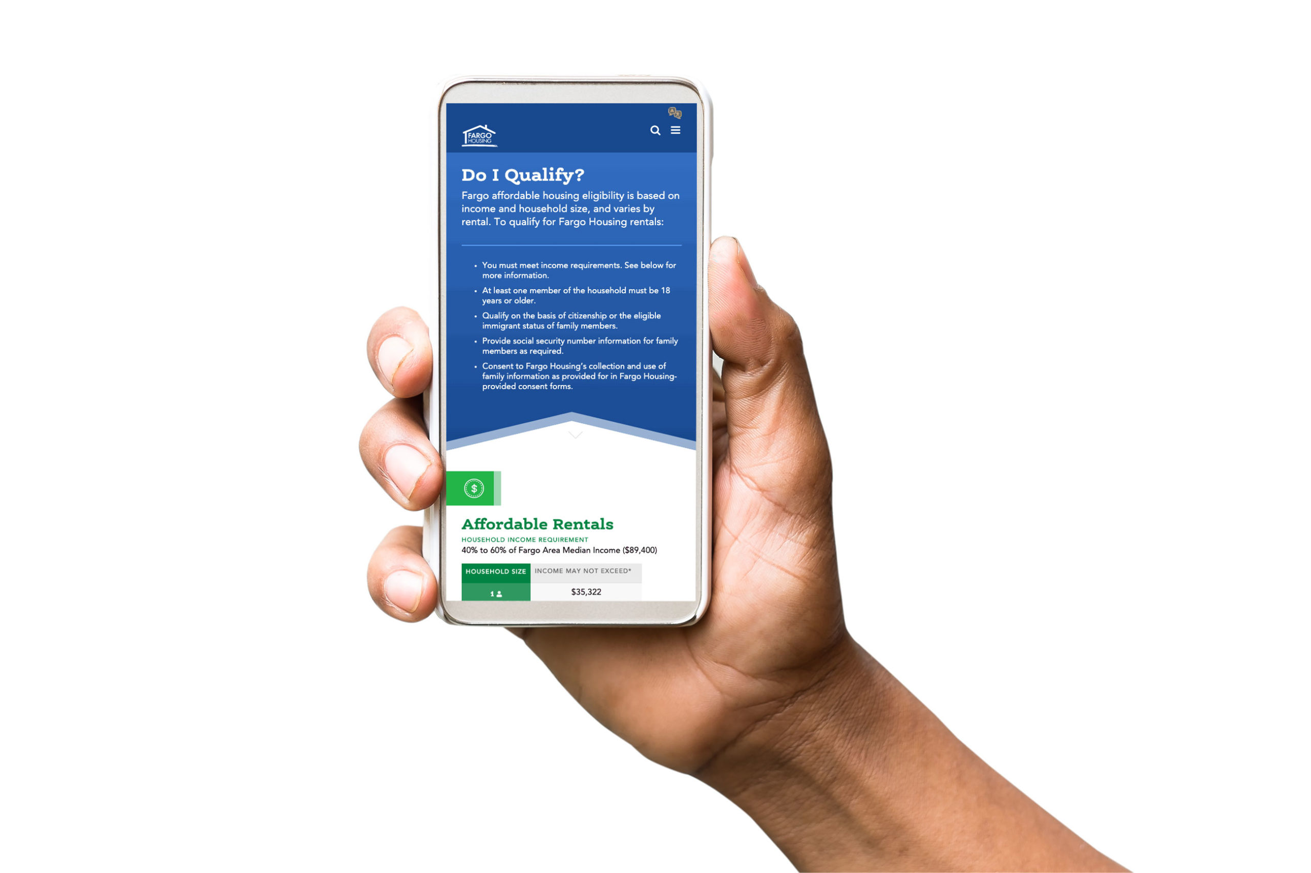 Mobile web design for housing agencies